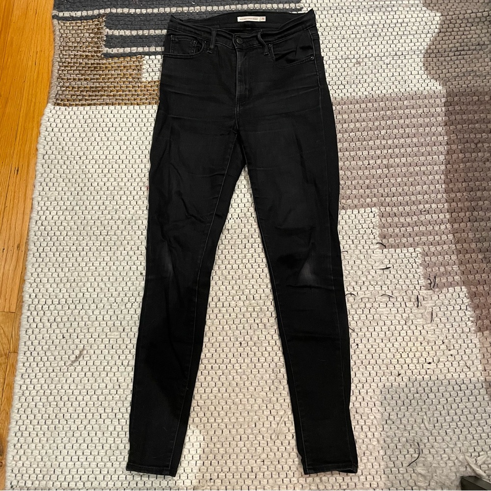Levi’s Black Mile High Super Skinny Jeans